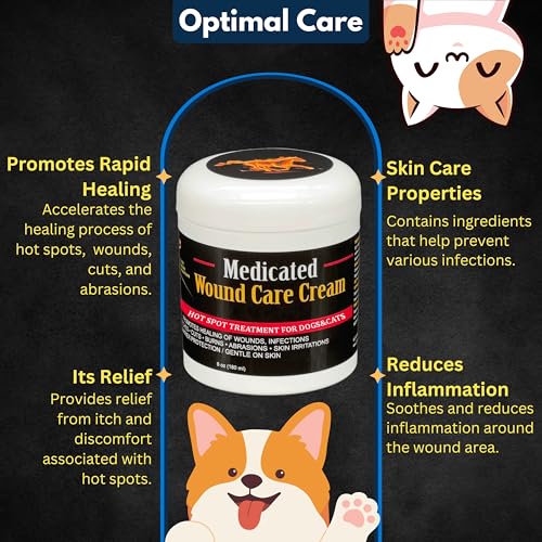 Image of E3 Medicated Hot Spot Cream for Dogs - Hot Spot Treatment for Dogs, Dog Hot Spot Remedy, Cuts, Wounds - Hotspot Relief - Fast-Acting, Soothing Formula