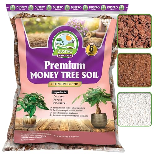 DUSPRO Recycle Money Tree Soil Indoor, Premium Coco Coir Perlite