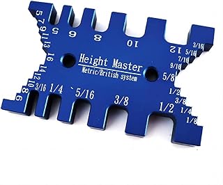 High Precision Aluminum Dovetail Jig Metric and Imperial Tenon Caliper Card Gauge for Measuring Height Woodworking Saw Table Machine Gaps Precision Measuring Tool,MG-016B
