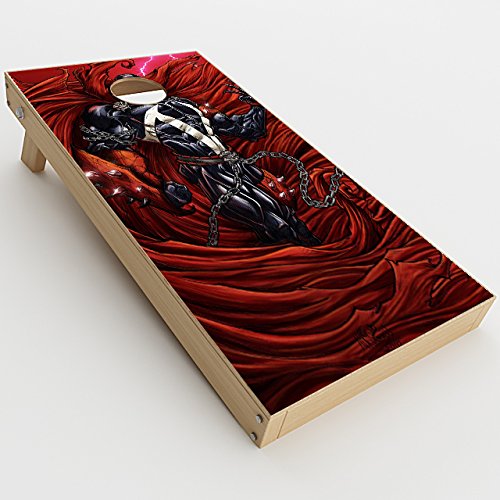 Skin Decals Vinyl Wrap for Cornhole Game Board Bag Toss (2xpcs.) / Comic Book Superhero