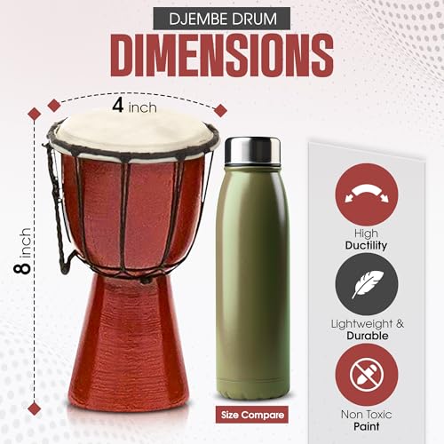 image for B.N.D TOP Drums Djembe Drum Djembe jembe is a Rope- goat skin Covered 