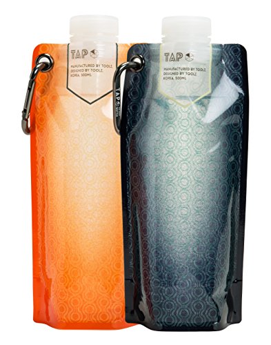 Tap Multi Function Collapsible Water Bottle BPA Free Flat Hydration Soft Canteen