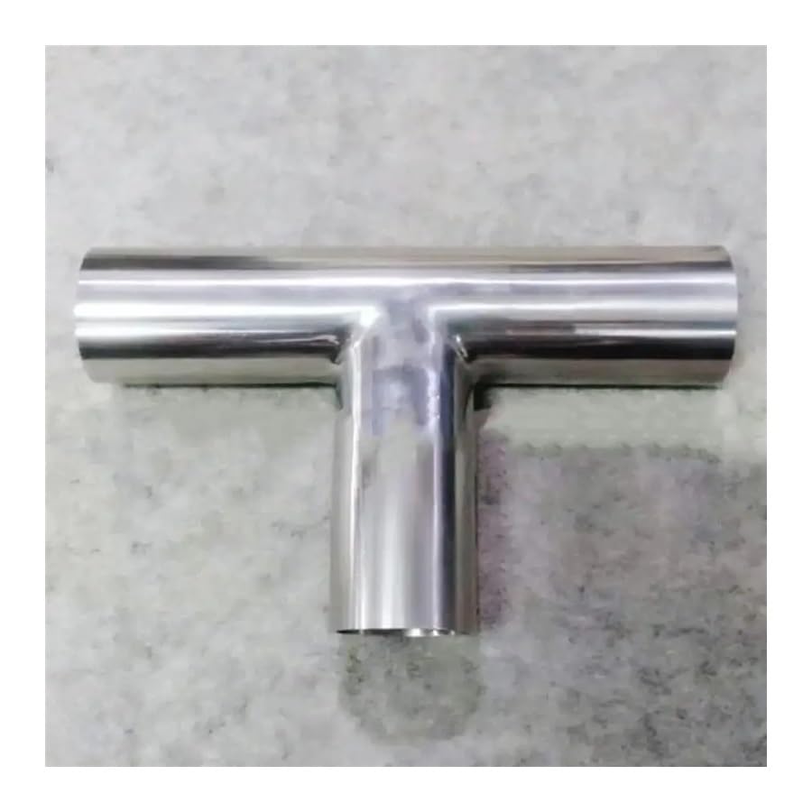 38mm 1.5" Pipe OD Butt Welding Auto Tee 3 Way 3A SUS 304 Stainless Steel Fitting Spliter Homebrew Beer Wine