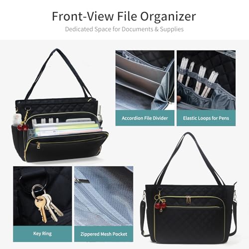 Bolso Tote para Mujeres con Compartimento para Laptop de 15.6 pulg miniatura 4