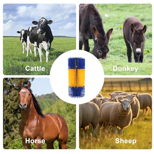 2 escovas para arranhar gado, vaca, cavalo, cabra, escova de gado para arranhar, escova de cavalo, e