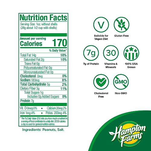 Hampton Farms - Fancy Roasted In-Shell Salted Peanuts - 48 Pack of 3 oz. Bags - Vendor Box - Thumbnail 2