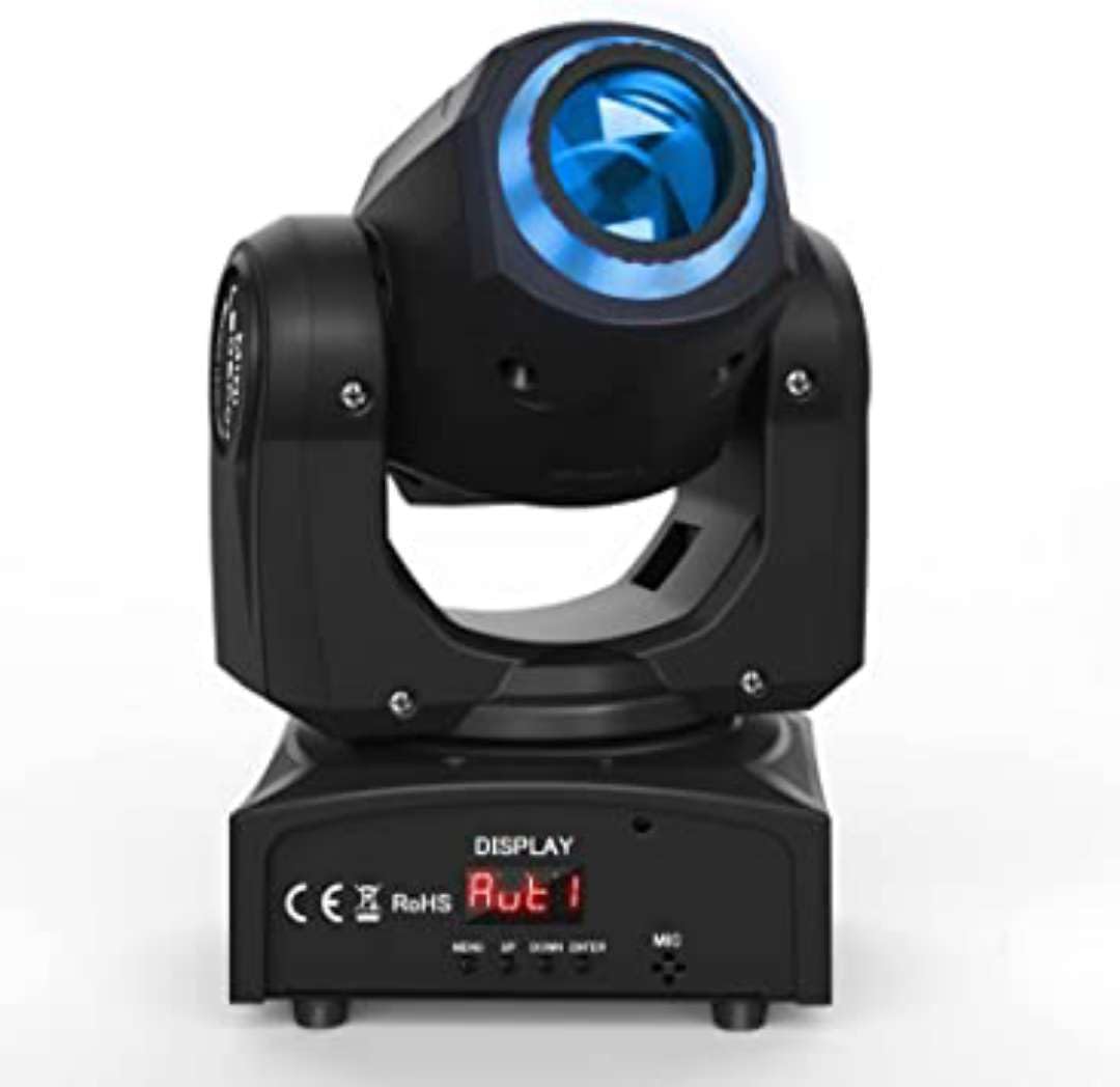 Plastic Srs Dj Light Moving Heads Stage Corded Electric Hid Light Ac 240V Totally 15 Colors 9/11 Channel Dmx512 Beam Spotlight Auto-Run Sound-Activated Master-Slave, Blue
