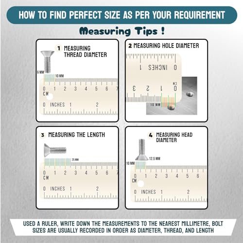 Image of Rely⇒VP INDUSTRIES (Pcs-25) M6x20 mm CSK Allen Head Screw Stainless Steel | Countersunk Allen Head Bolt with Allen Key 1 pc Free | Allen Key CSK Head Machine Screws