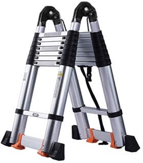 Telescopic Ladder Folding Telescoping Ladder,23 FT One Button Retraction Aluminum Telescopic Extension Extendable Ladder,Slow Down Design for Cleaning Job Building Maintenance Pai(Multicolor