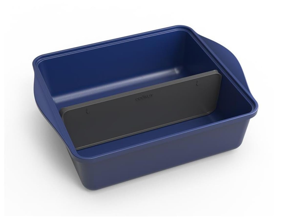 COOKUT, L'incroyable PETIT plat à Four Ajustable 24 x 30 x 9.5 cm - MYRTILLE (Bleu)