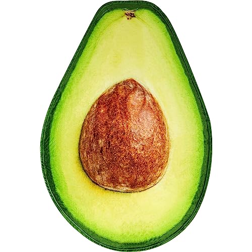Vessia Avocado Throw Blanket(Green) Realistic Funny Food Blanket for Adults and Kids 300GSM Novelty Fruits Printed Throw for Couch Sofa Bed Fun Home Decor for Boys Girls