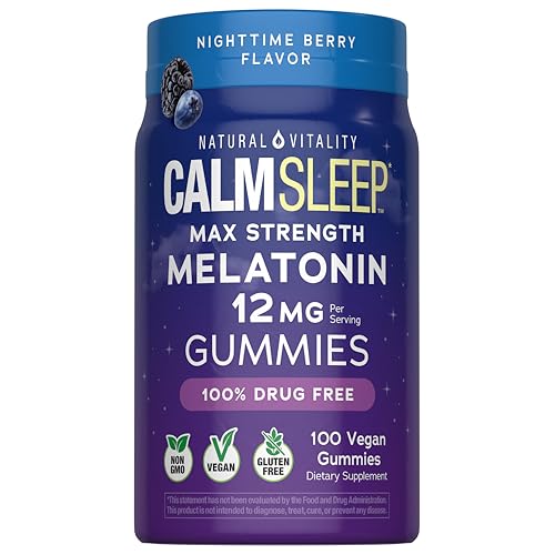Natural Vitality Calm Sleep Melatonin 12mg Gummies