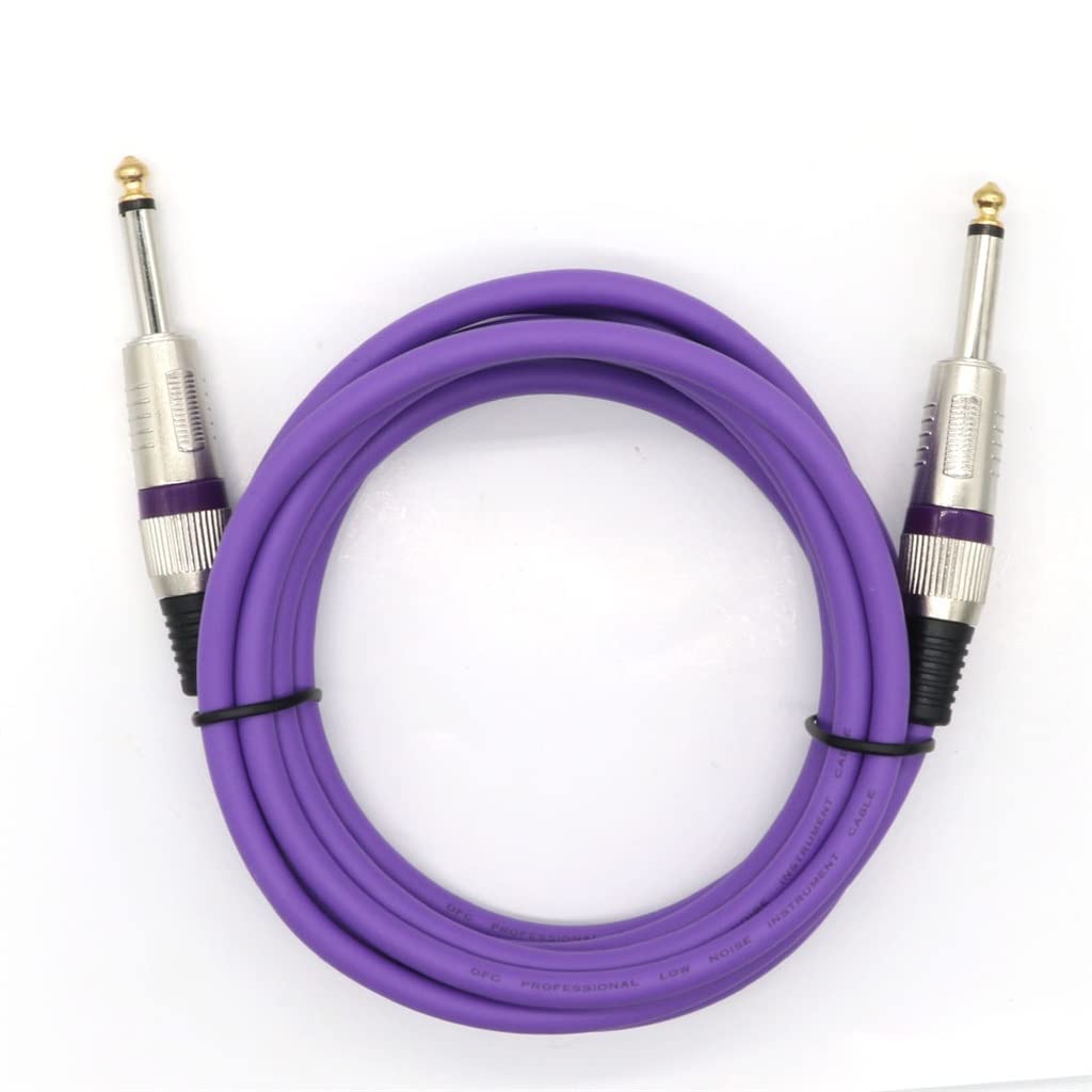 Cable de Audio, Cable de Instrumento, Jack 6.35 Macho a Cable de Guitarra Instrumento de 1/4 de Pulgada Audio Micrófono de Teclado bajo 3M (Color : como se Muestra, tamaño : One Size)