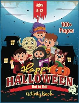 Paperback Happy Halloween Dot to Dot Activity Book