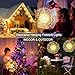 yowin Leuchtkugel Weihnachten 4x120 LED Weihnachtsbeleuchtung Außen mit USB-Stecker, Fernbedienung, 8 Modi Feuerwerk Lichterkette Wetterfest Hängend Weihnachtslicht Fenster für Balkon Baum Innen Deko