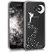 Produktbild kwmobile Hülle kompatibel mit Samsung Galaxy A5 (2017) - Handyhülle - Handy Case Fee Glitzer Silber Transparent