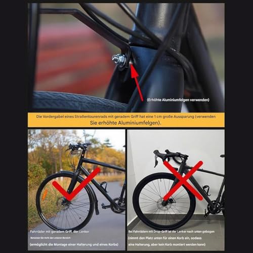 Bastidor delantero para bicicleta de montaña con soporte robusto de 8,27 pulgadas para viaje 6