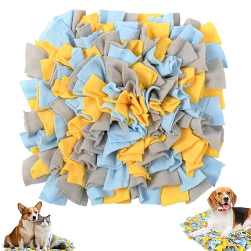 DXPETA Snuffle Mat for Dogs, Dog Snuffle Mat for Mental Stimulation, Interactive Feeding Game for Puppies, Slow Feeder Mat with Non-Slip Base, 35 x 35 cm