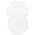 Happiest Baby SNOO Sleep Sack - 100% Organic Cotton Baby Swaddle Blanket - Doctor Designed Promotes Healthy Hip Development (White, X-Large)