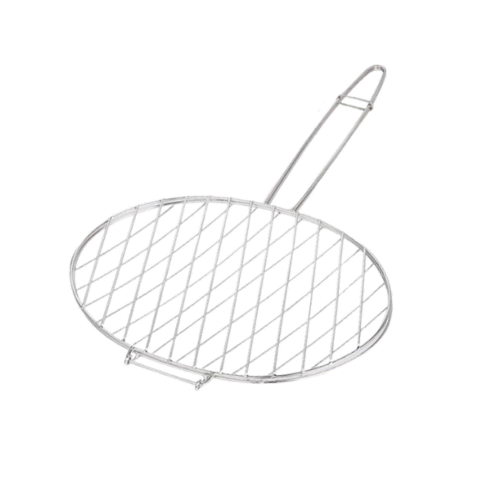 Soporte Grande Multiusos para Red de Pesca para Barbacoa, Herramienta para Asar Pescado al Aire Libre, Abrazadera para Parrilla, Cesta útil para Todo Tipo de barbacoas, Cesta con Pinza Acero