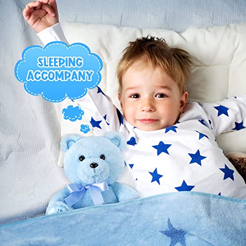 Chalyna 10 Inch Bear Stuffed Animal First Bear Baby Shower Bear Plush Toy For Wedding Birthday Mothers Day Party Favor Gift (Blue) #TOP4