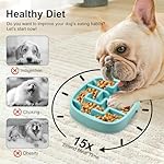 Joyfia Slow Feeder Dog Bowl, Anti-Choking Puzzle Feeding Bowl for Dry, Wet & Raw Food, Slow Down Eating, Prevents Overeating, Puppy Training, Maze Dog Dishes for Small Medium Breeds Cats Pets (Blue) – Bild 2