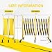 JHshop Industrial Expandable Metal Barricade Gate Outdoor, 17FT Folding Security Gate, Expandable Mobile Barricade, Expandable Safety Barricade with Wheels,Mobile Barricade Fence Gate