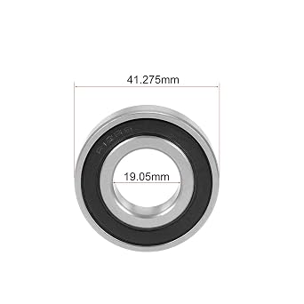 sourcing map R12-2RS Deep Groove Ball Bearing 3/4x1-5/8x7/16 Double Sealed Chrome Steel Bearings 2-Pack