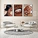 Black Woman Wall Art Decor Black Girl Canvas Wall Art African American Pictures Posters Black Female Wall Art Painting Women Feminine Boho Artwork for Home Bedroom 12x16 Inch Unframed Set of 3
