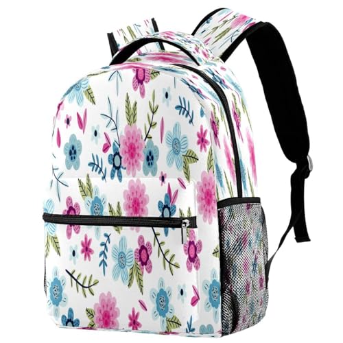 Sac à dos imprimé fleurs d'automne multicolore résistant taille 29.4x20x40cm