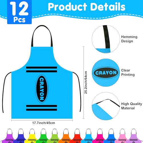 Disfraz de 12 piezas Crayón con delantal y gorro miniatura 4