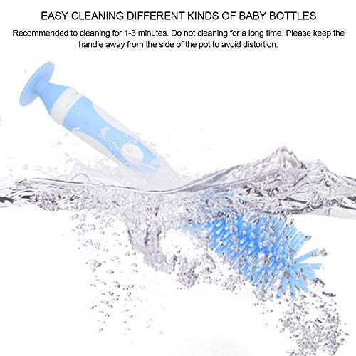 Bottle Cleaner Brush Silicone Milk Bottle Cleaner Long Handle Bottle Cleaner 360 Degrees Rotation Baby Bottle Cleaner Water Bottle Cleaner Brush for Narrow Neck Containers - Image 4