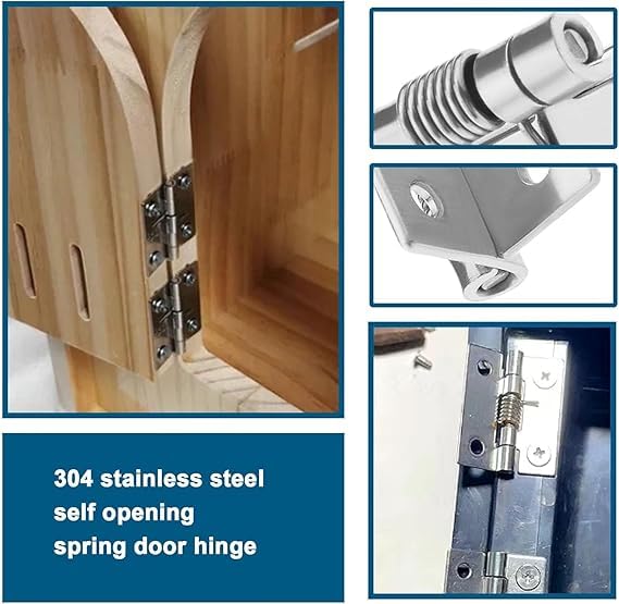 JAMBUVANTI Spring Hinge Durable Accessories Multi-Functional Automatic Self-Closing Door Home Inventory DIY Hardware Manufacturing Hinges 2