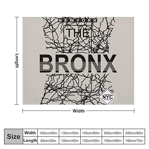Createtion Anti-Pilling Flannel Soft Blanket Custommake Newyork The Bronx Throws For Gift Present Bed Sofa Camping Cold Movie Theater Little Lagrge Size 30"X40" #TOP1