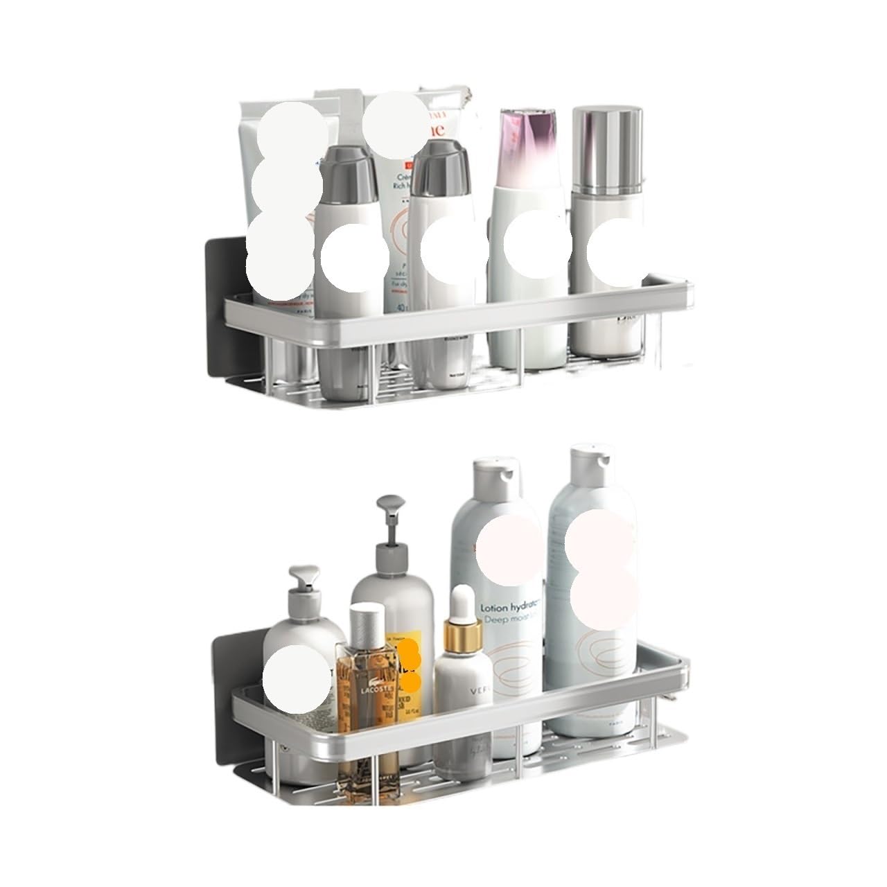 Étagère de rangement en acier épais argenté et noir pour organiser votre intérieur