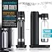 Arendo - Soda Maker Wassersprudler – inkl. 1000 ml Wasserflasche BPA frei + 1000ml WAsserflasche Edelstahl – fein dosierbar – Soda Streamer kompatibel mit 60 l CO2 Zylindern