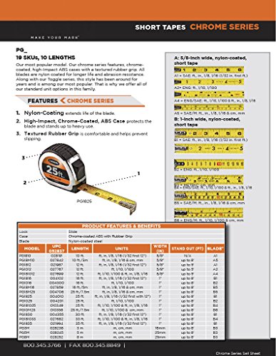 Cinta métrica 5/8 pulg x 10 pies, cromo/negro miniatura 2