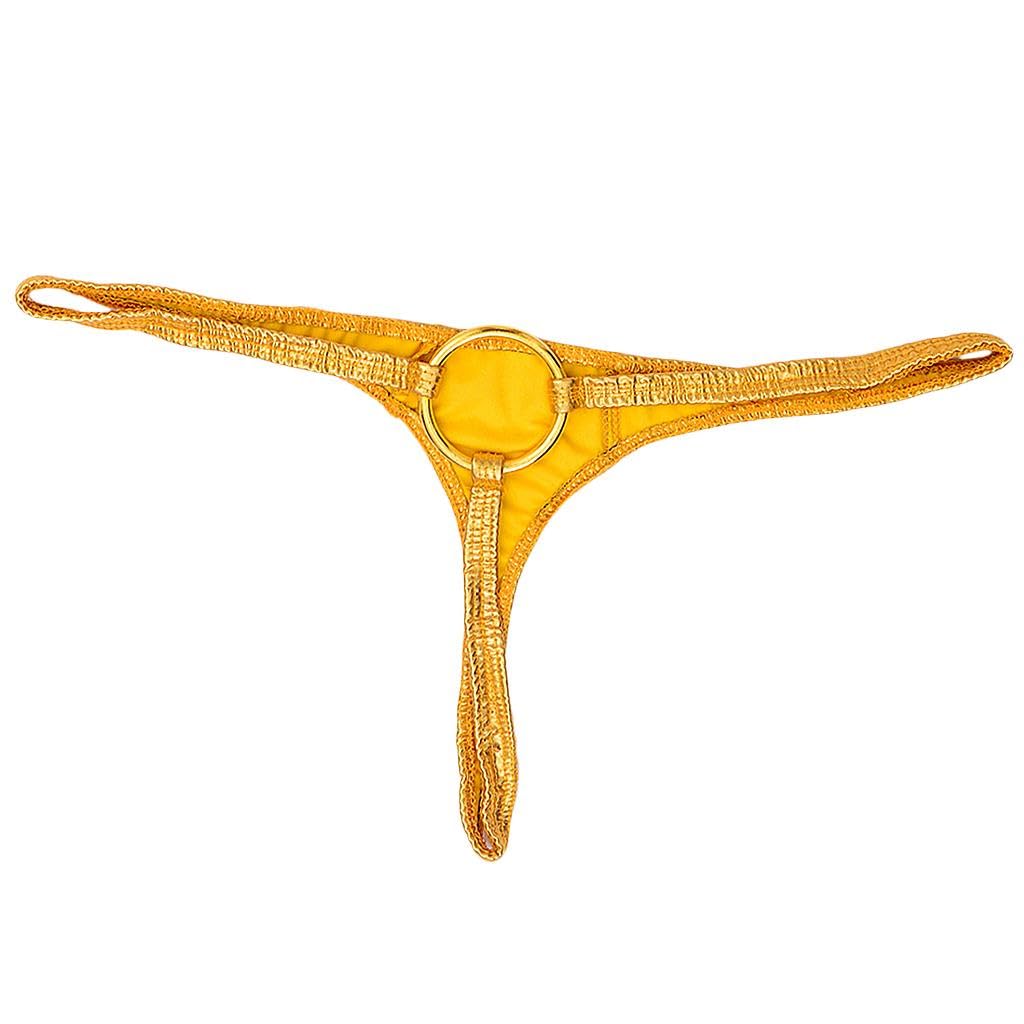 New Mens Open Ring Thong Jockstraps Underwear Shorts Brief G-String Yellow | Clothing Shoes & Accessories | Mens Clothing | Underwear | 1Piece Yellow G-String-image-0