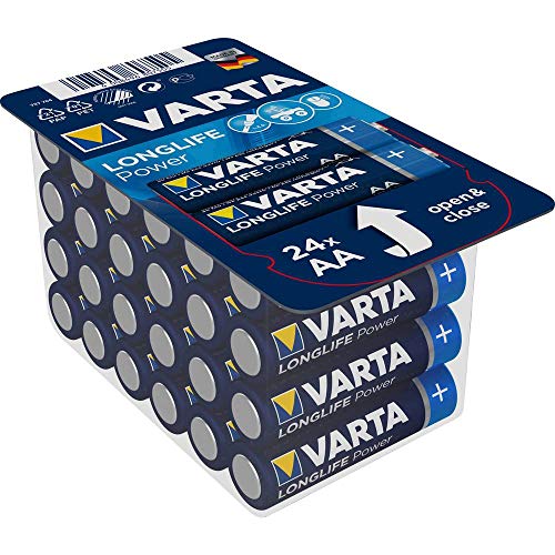 Varta De Pilas Alcalinas, Aa, Aa, Lr06, 1.5V De Alta Energía, Menor De La Caja (24-Pack)