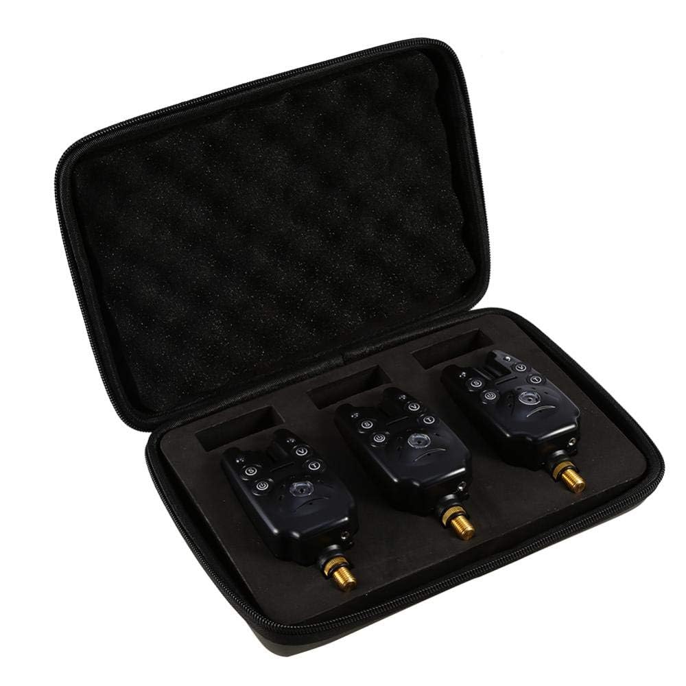 Allarme Pesca Wireless Sensibile con LED e Suono per Morso Pesce Digitale Kit 3 Pezzi per Pesca Sportiva Attrezzatura Pesca