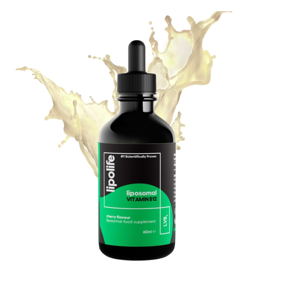 Vegan Liposomal Vitamin B12 High Strength | 60 Days Supply | lipolife LVB1| b12 sublingual | liposomal B12 for Rapid Absorption to Boost Energy and Reduce Fatigue