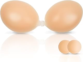 Adhesive Bra Strapless Sticky Invisible Push up Silicone Bra for Backless Dress with Nipple Covers
