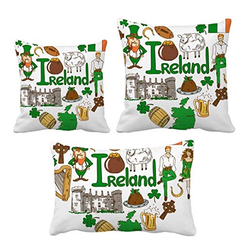 Housses de coussin drapeau de l'Irlande DIYthinker pour décoration maison - 2