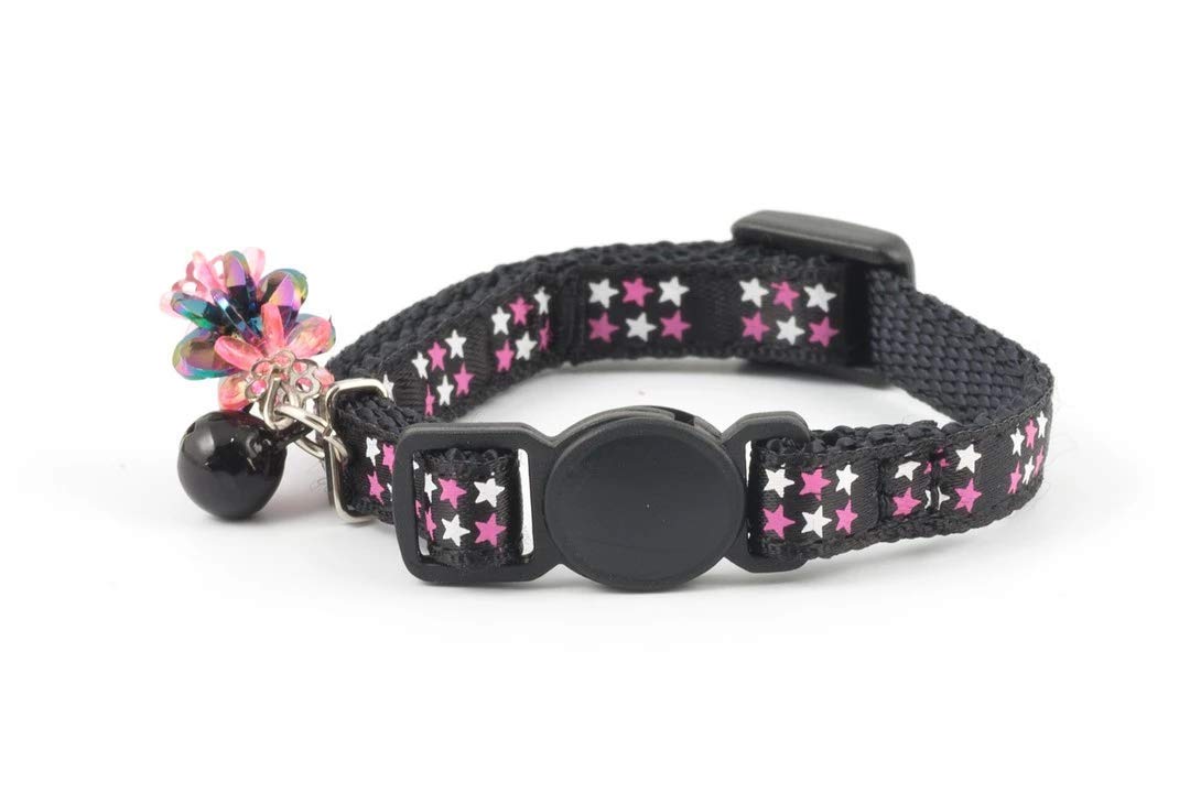 Ancol Stars Kitten Cat Coll with jewel & safey buckle Black