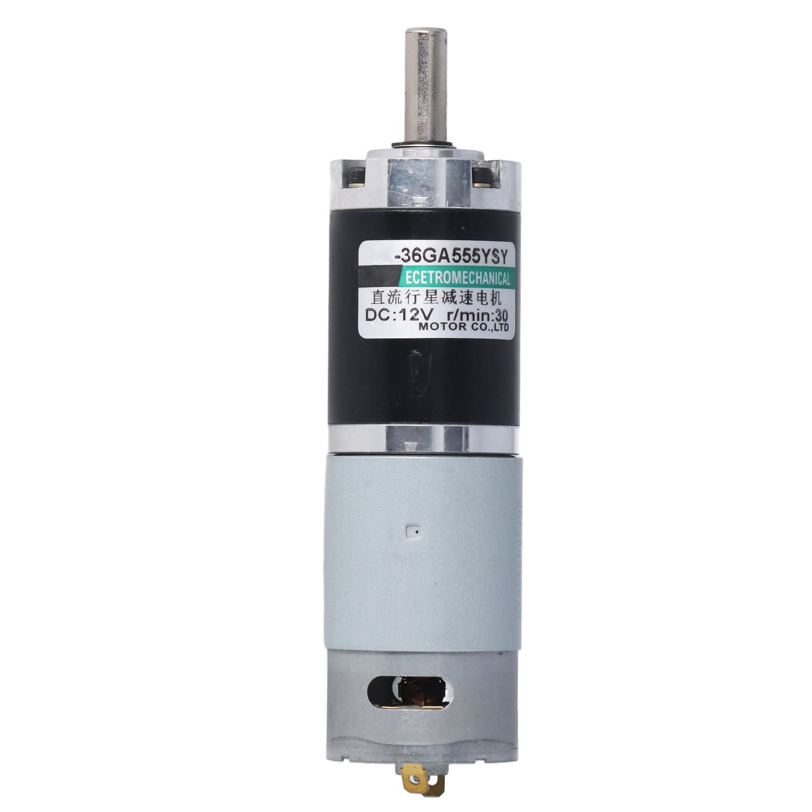 Motor de engranaje planetario de 15 W CC 12 V, motor de cobre de baja velocidad CW CCW 0,15 A 30 RPM para coche RC, modelo de robot, juguetes de motor de bricolaje y equipos (30 rpm)