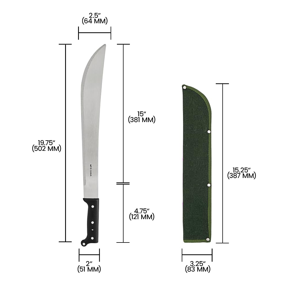 Amazon.com : Zenport MP15 Machete Carbon Steel Blade PVC Handle