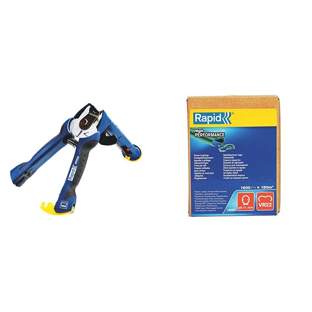 Rapid 23468100 Pinza Per Reti, Blu & 40108811 Punti Per Reti, Verde