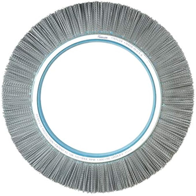 Weiler 85440 20" Crimped Filament Nylox Wheel.035/180SC Fill, 12" Arbor Hole, Made in The USA