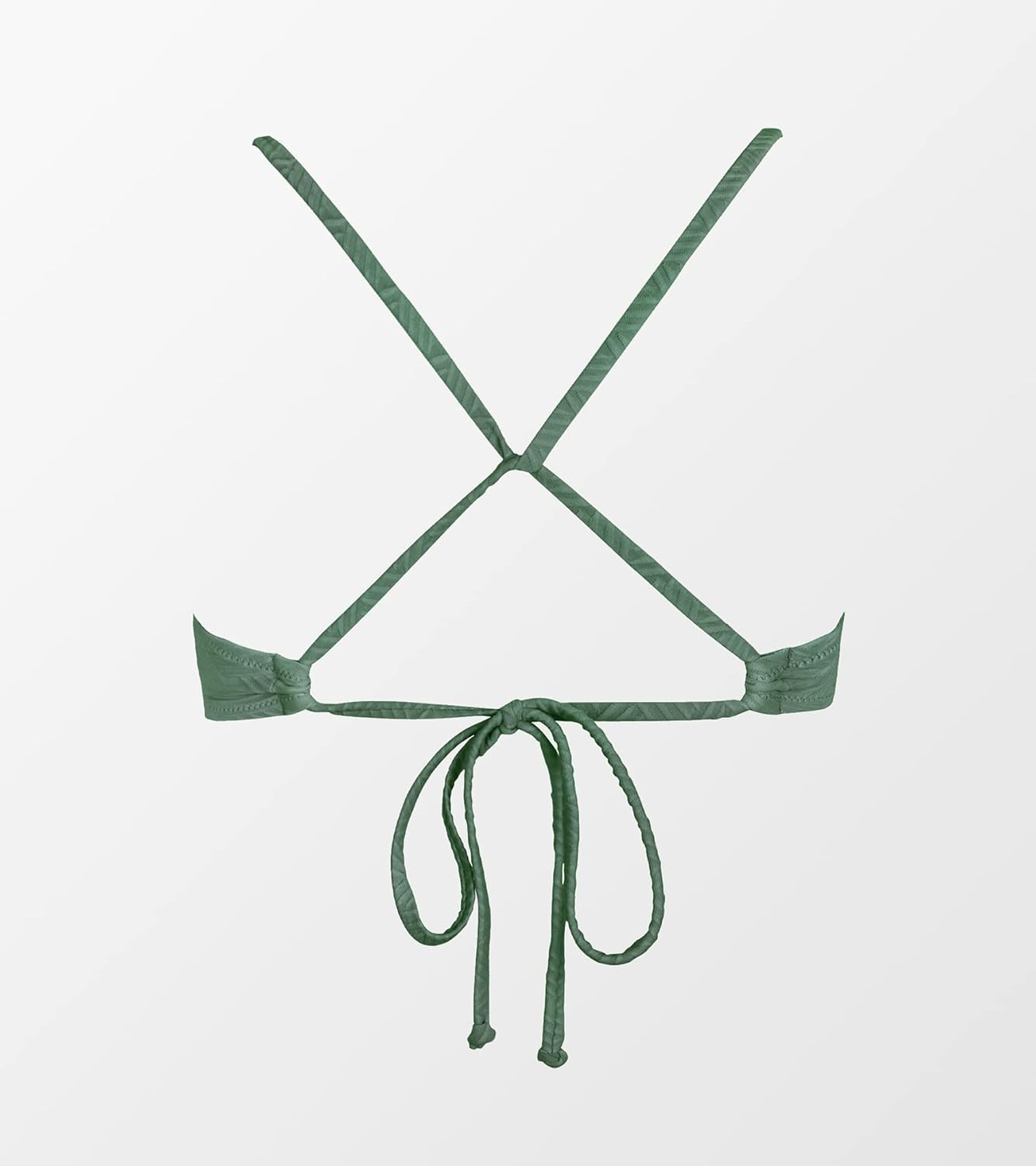 CUPSHE Bikini Top for Women Bathing Suit Criss Cross Self Tie Spaghetti Straps V Neck - Image 5