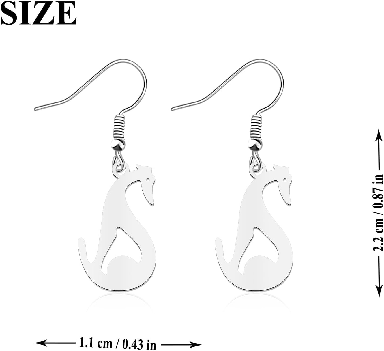 OKEYCH Whippet Lover Gift Whippet Shape Earrings Who Loves Whippet Jewelry Whippet Dog Mom Gift